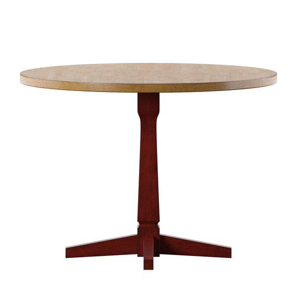 Anna Red Round Two-Tone Dining Table, image 2